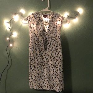 Sleeveless floral blouse